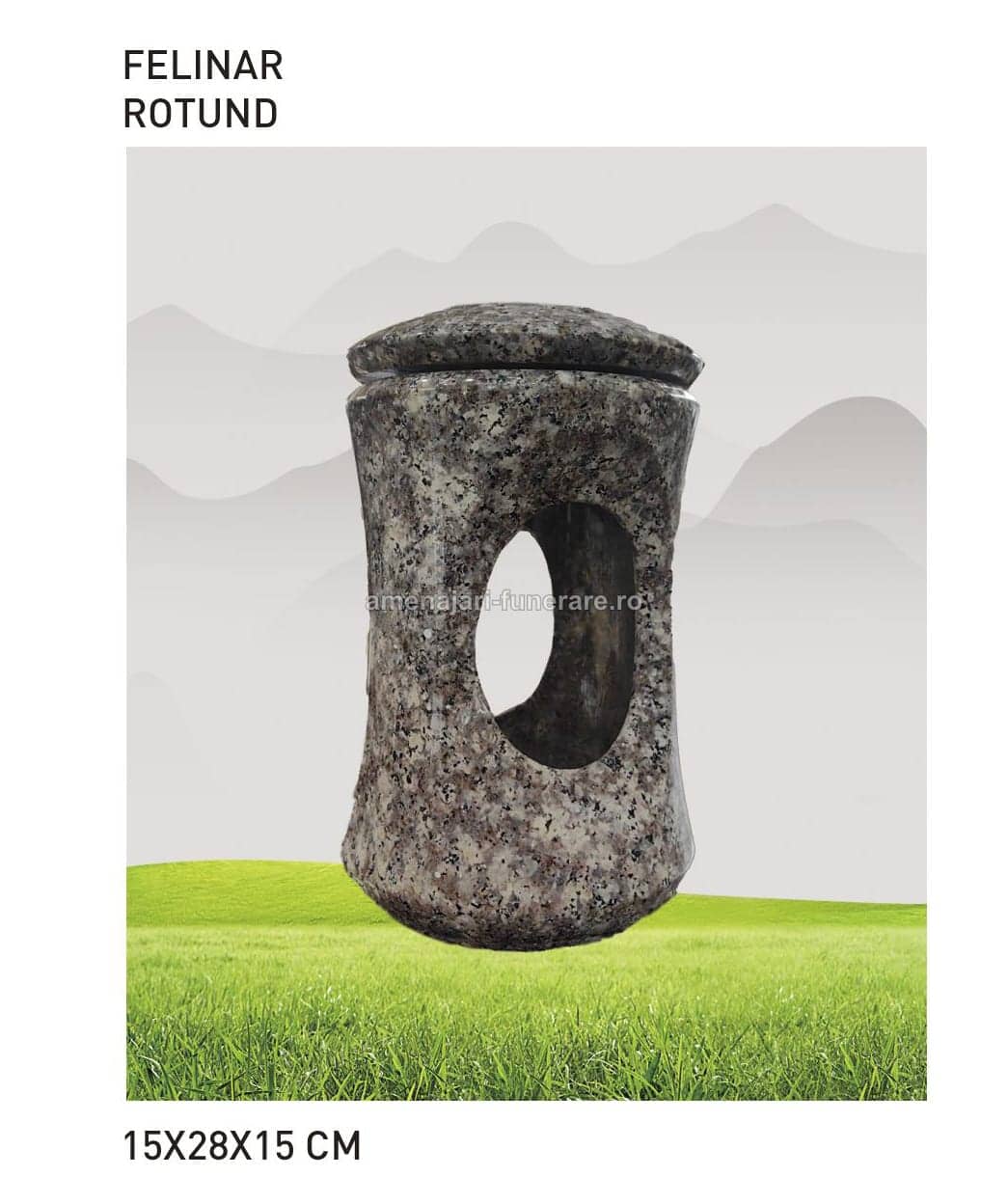 Felinar rotund - accesoriu monument funerar la amenajari-funerare.ro