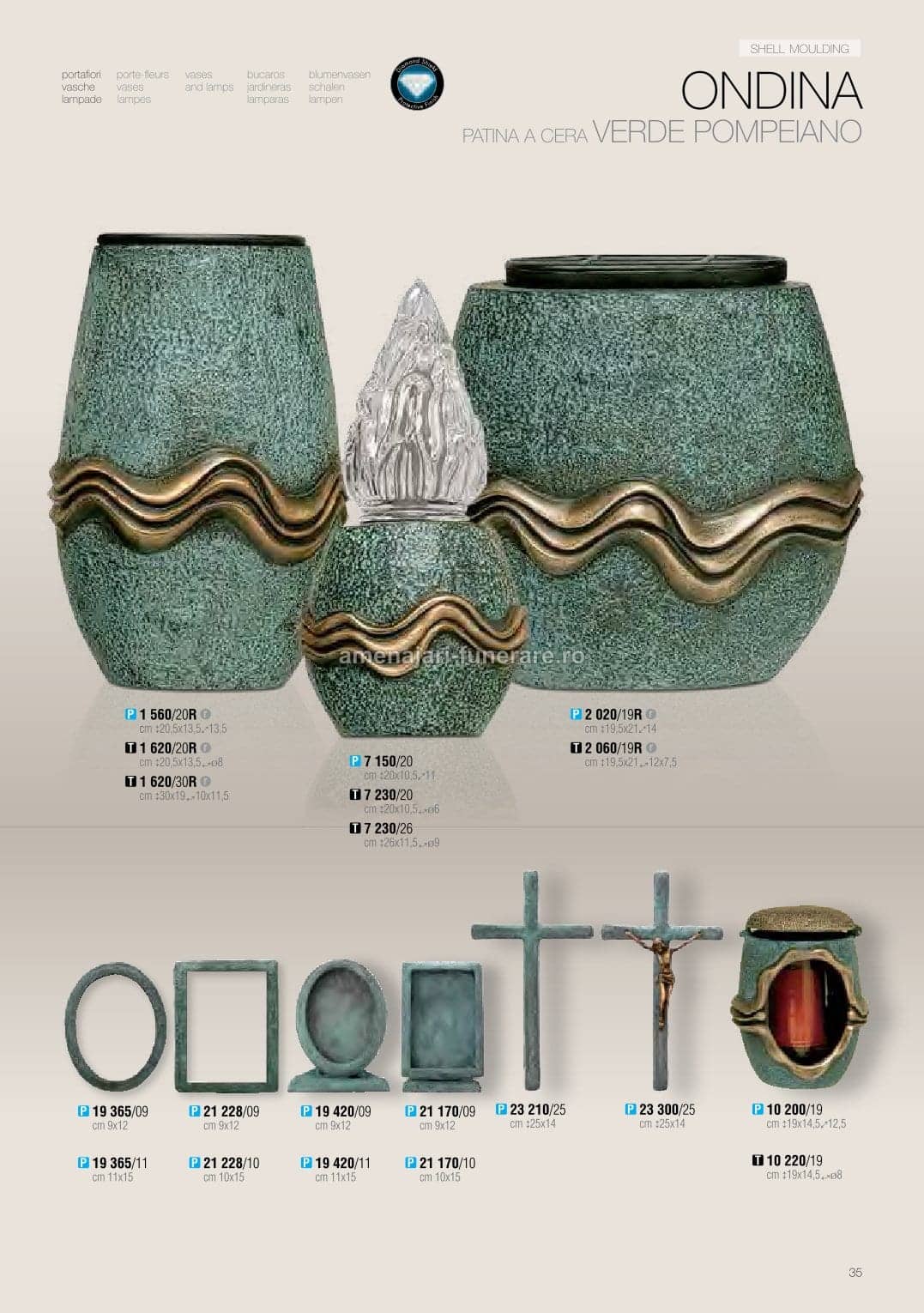 Accesoriu bronz Caggiati cod 0035 - accesoriu bronz Caggiati pentru monument funerar granit la amenajari-funerare.ro