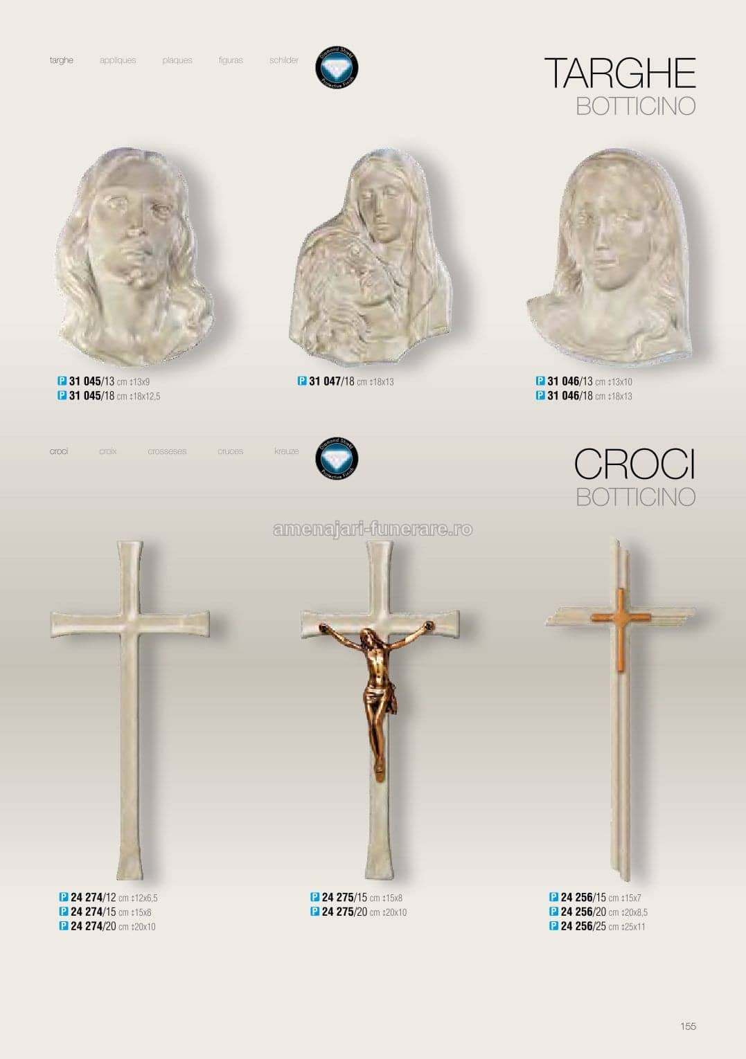 Accesoriu bronz Caggiati cod 0155 - accesoriu bronz Caggiati pentru monument funerar granit la amenajari-funerare.ro
