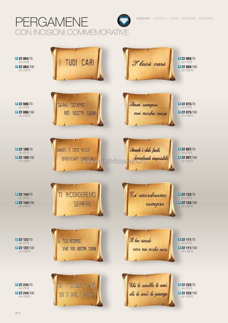 Accesoriu bronz Caggiati cod 0314 - accesoriu bronz Caggiati pentru monument funerar granit la amenajari-funerare.ro
