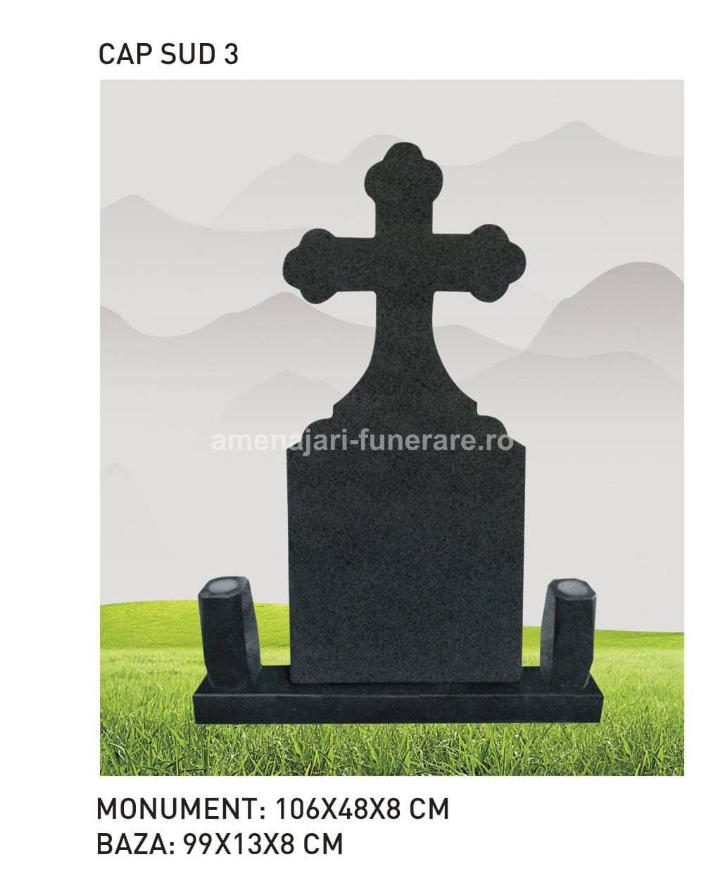 Cruce granit model 17 - cruce granit pentru mormânt la amenajari-funerare.ro