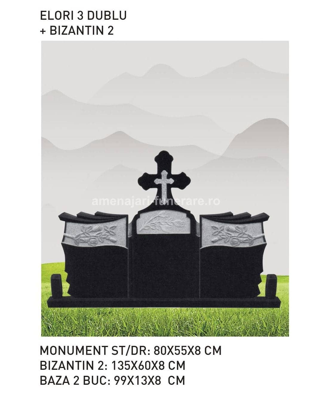 Cruce granit model 69 - cruce granit pentru mormânt la amenajari-funerare.ro