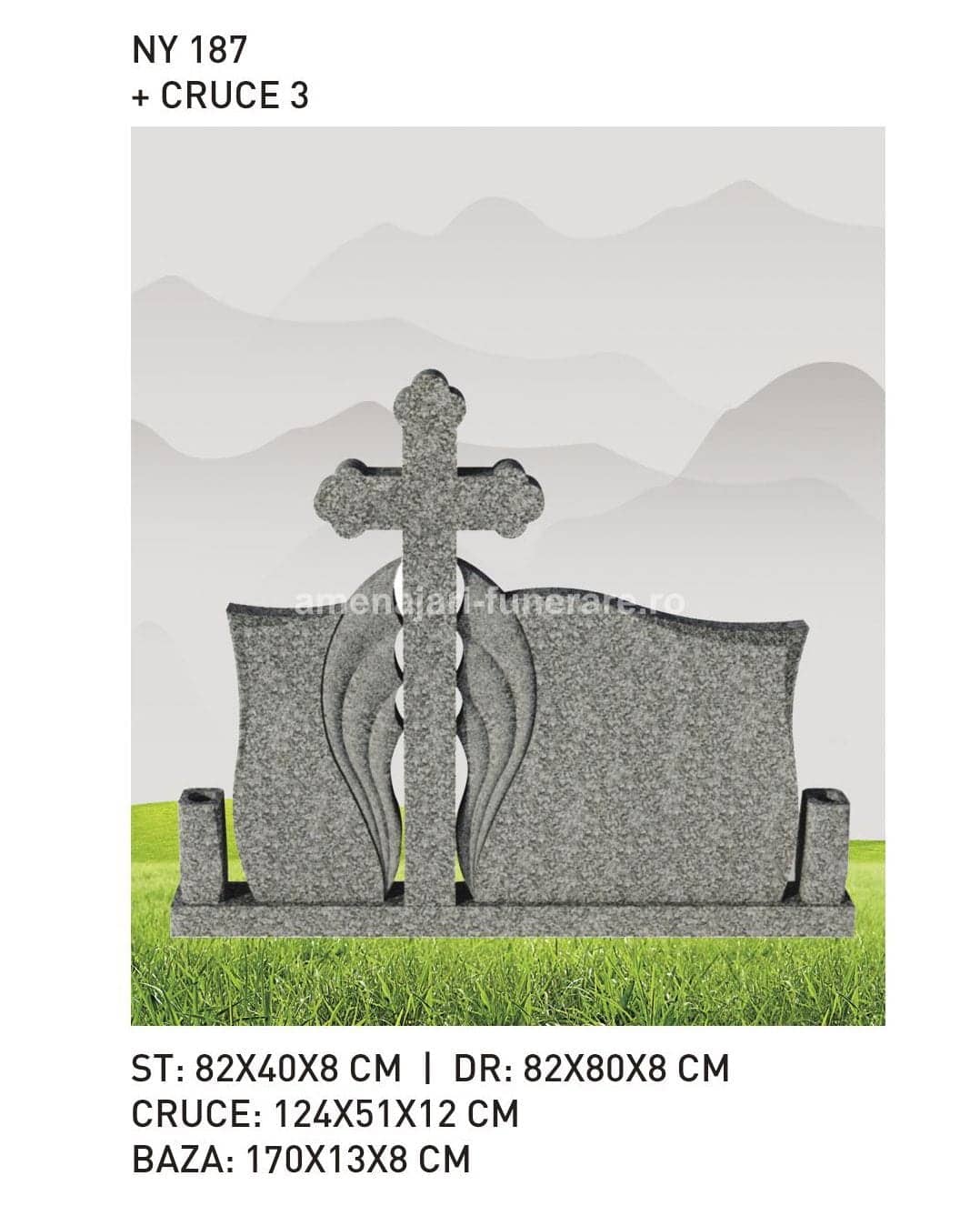 Cruce granit model 78 - cruce granit pentru mormânt la amenajari-funerare.ro