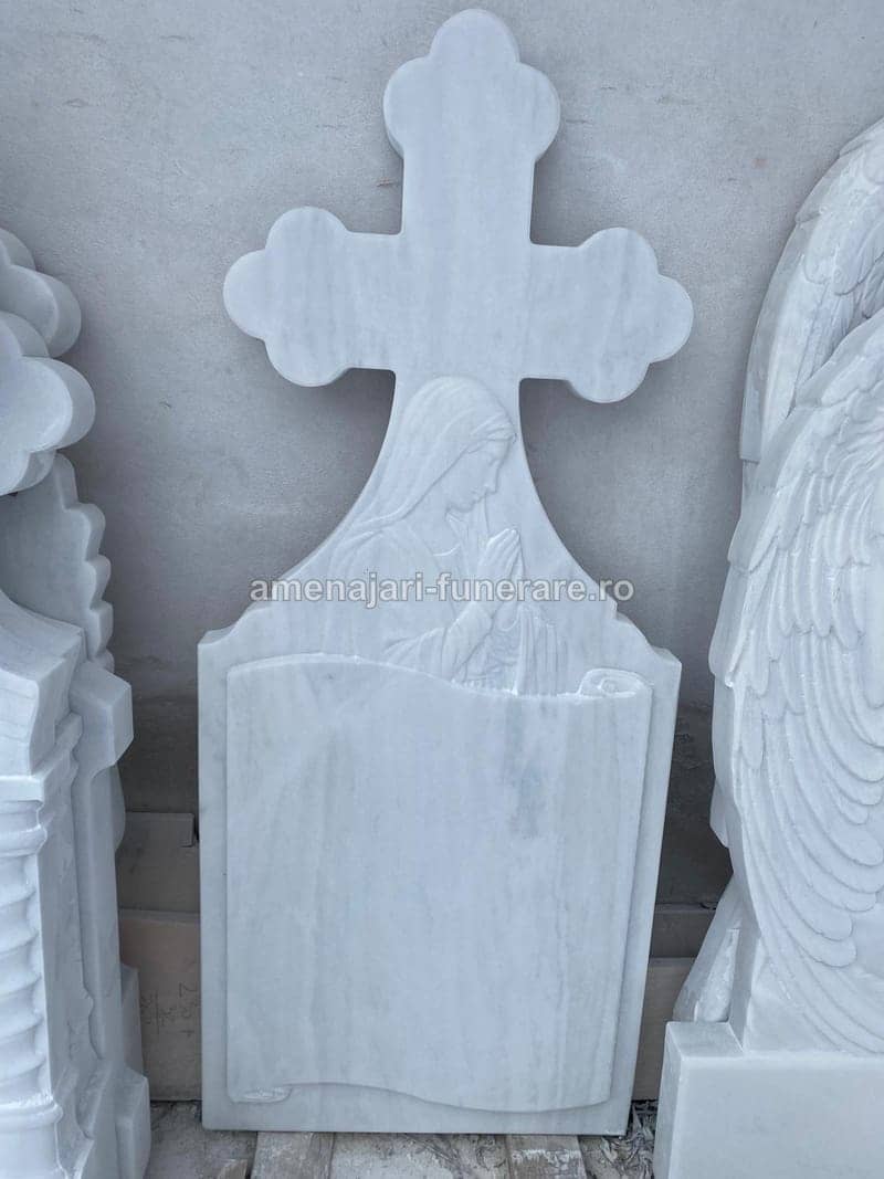 Cruce marmură premium 010 - cruce marmură pentru monument funerar la amenajari-funerare.ro
