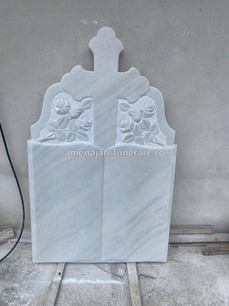 Cruce marmură premium 030 - cruce marmură pentru monument funerar la amenajari-funerare.ro