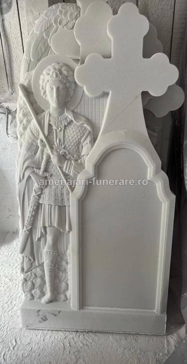 Cruce marmură clasică 057 - cruce marmură pentru monument funerar la amenajari-funerare.ro