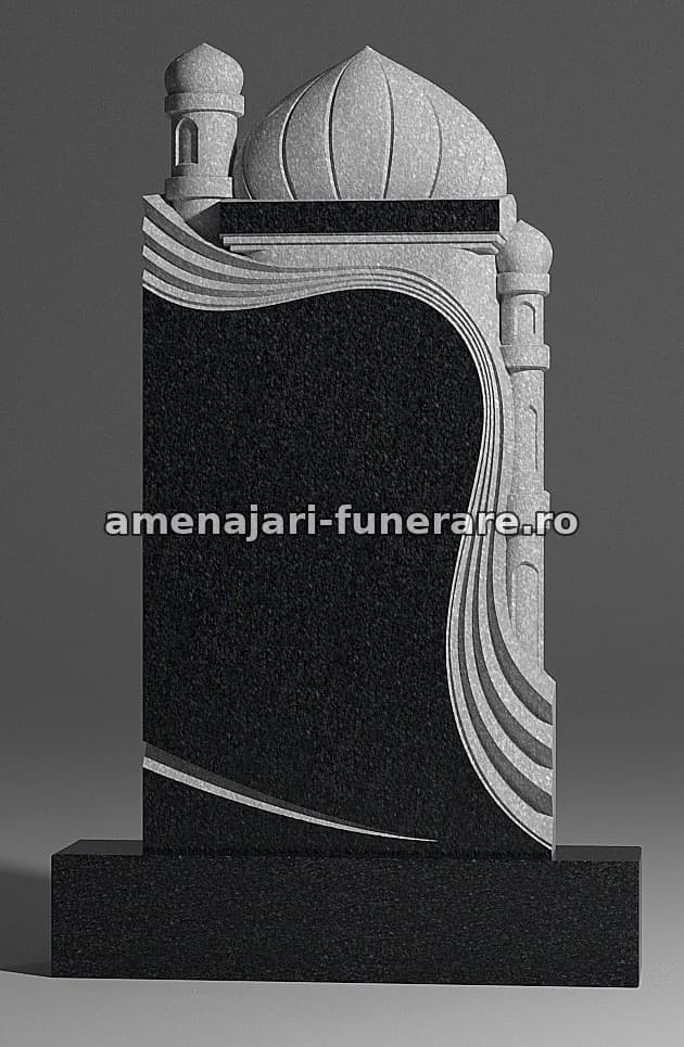 Cavou cu cupolă și ornamente ondulate - model 217, marmură și granit la amenajari-funerare.ro