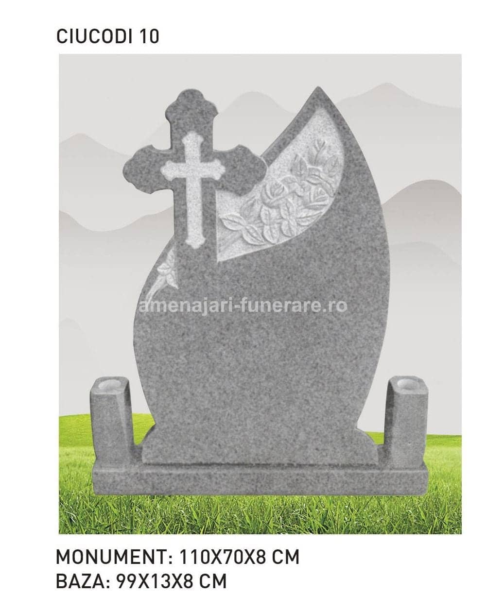 Cruce granit model 6 - cruce granit pentru mormânt la amenajari-funerare.ro