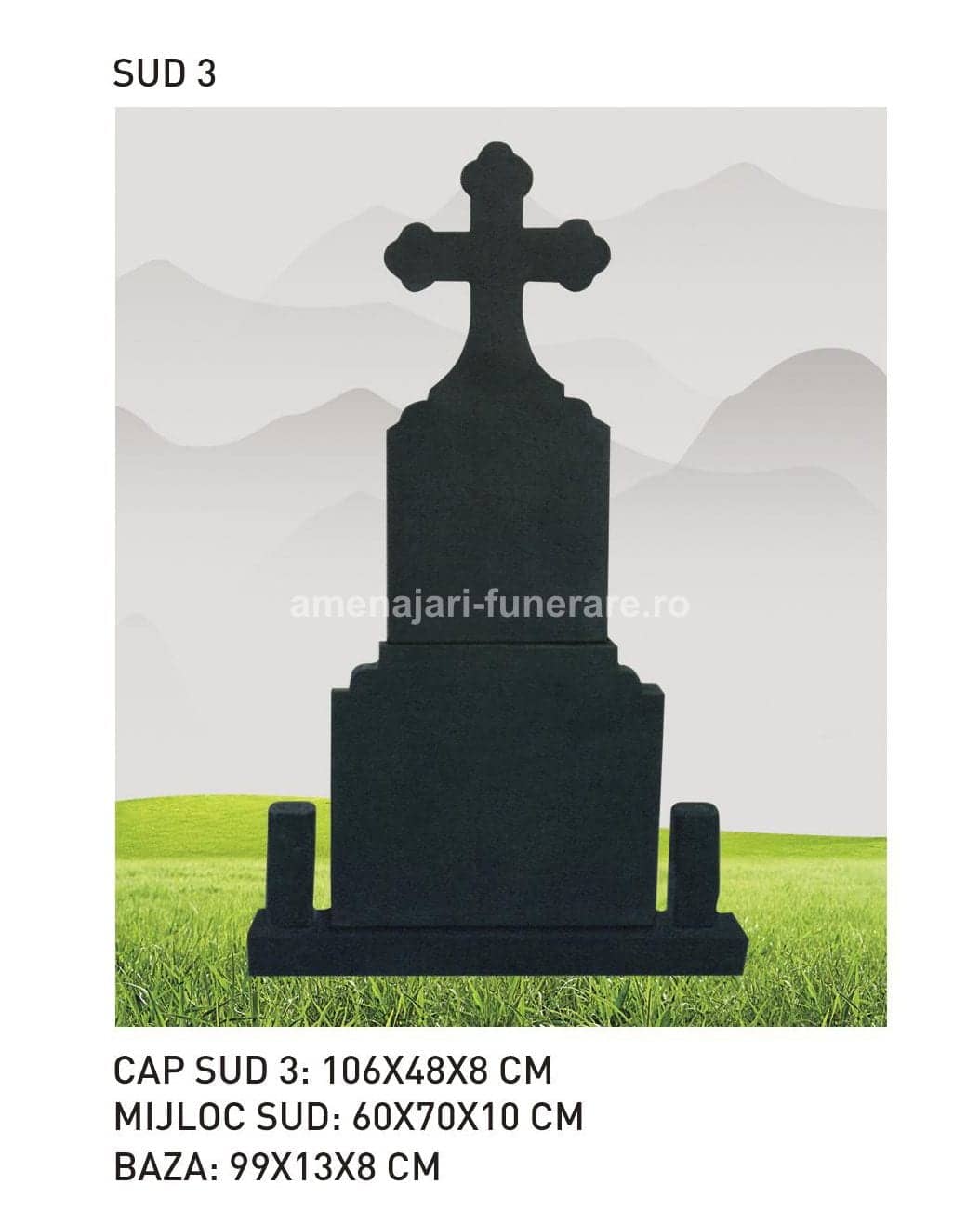Cruce granit model 65 - cruce granit pentru mormânt la amenajari-funerare.ro