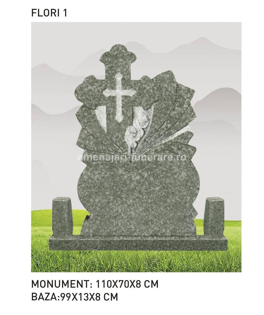 Cruce granit model 9 - cruce granit pentru mormânt la amenajari-funerare.ro