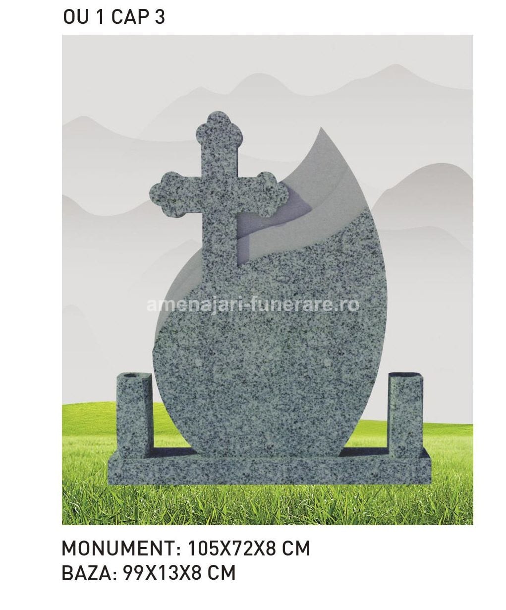 Exemplu cruce modernă minimalistă în granit Negru Galaxy