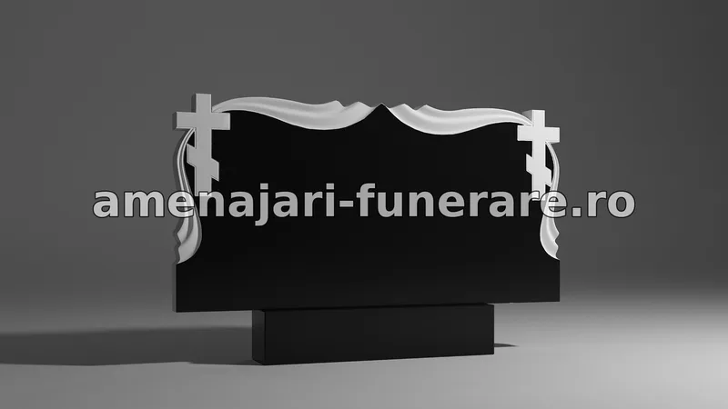Cadru elegant cu ornamente sculptate - model 001, marmură și granit la amenajari-funerare.ro