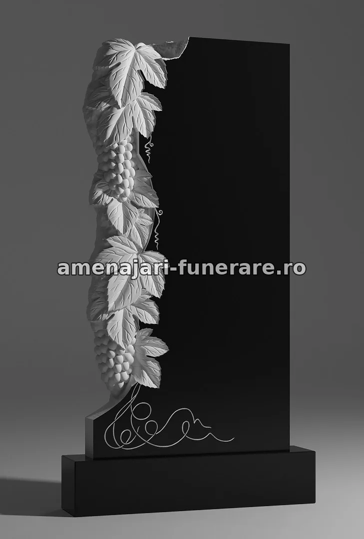 Monument cu struguri sculptați - model 035, marmură și granit la amenajari-funerare.ro