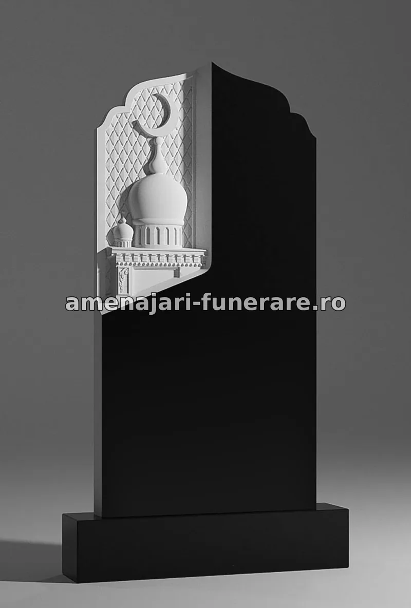 Monument cu cupolă și ornamentație - model 083, marmură și granit la amenajari-funerare.ro