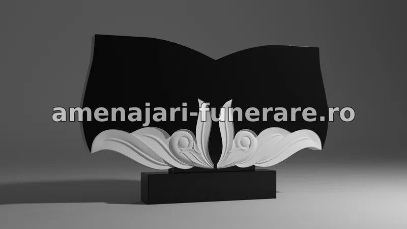 Cadru cu ornamente florale - model 115, marmură și granit la amenajari-funerare.ro