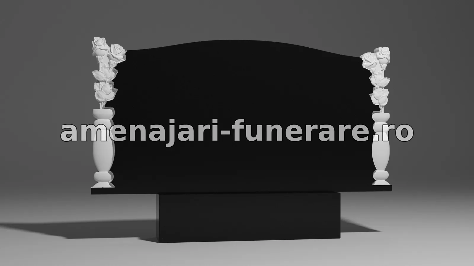 Cadru cu flori sculptate - model 118, marmură și granit la amenajari-funerare.ro