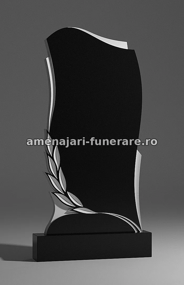 Monument cu formă elegantă și detalii sculptate - model 212, granit la amenajari-funerare.ro