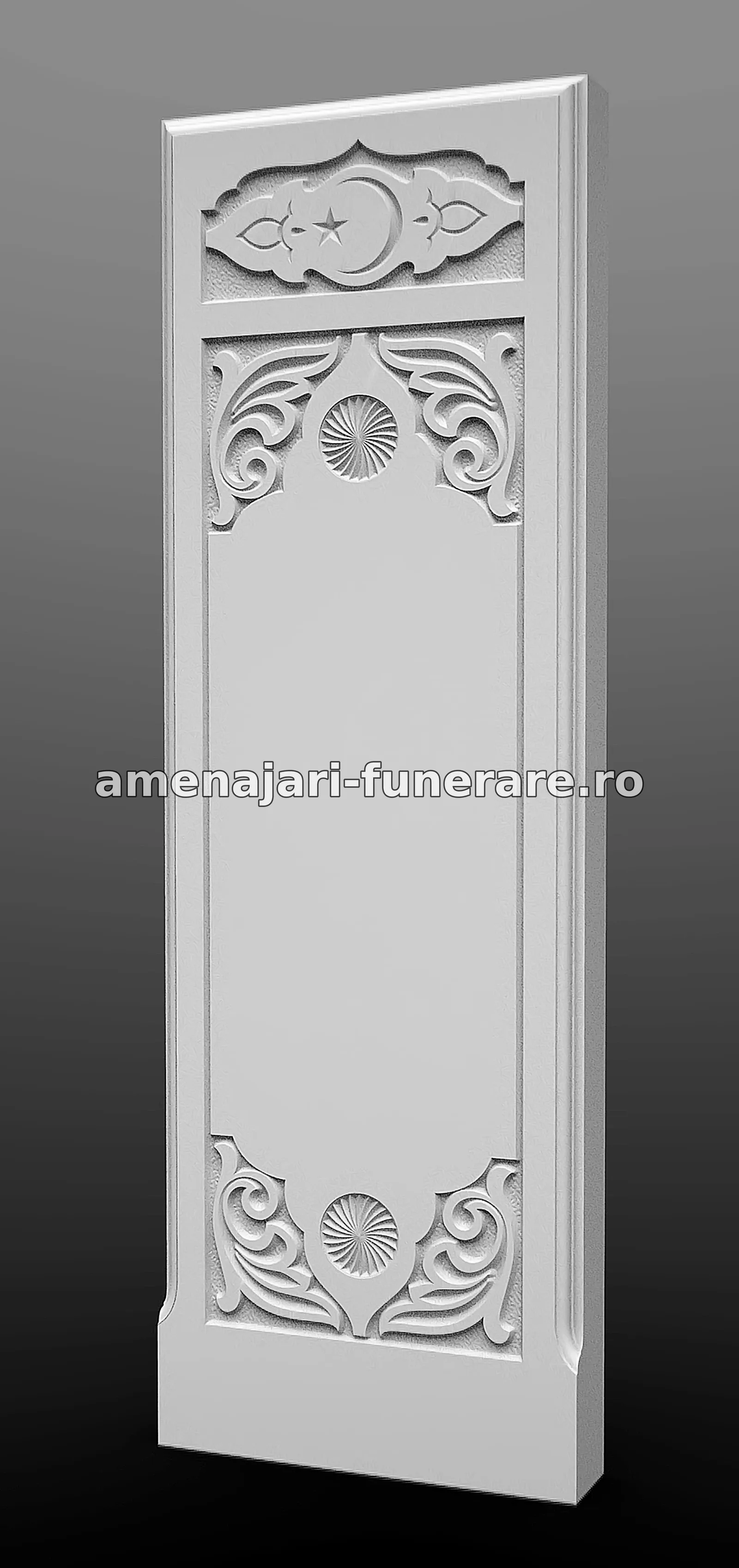 Cadru cu ornamente florale - model 219, marmură la amenajari-funerare.ro