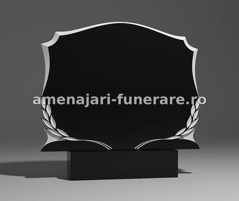 Cadru elegant cu ornamente de lauri - model 233, granit la amenajari-funerare.ro
