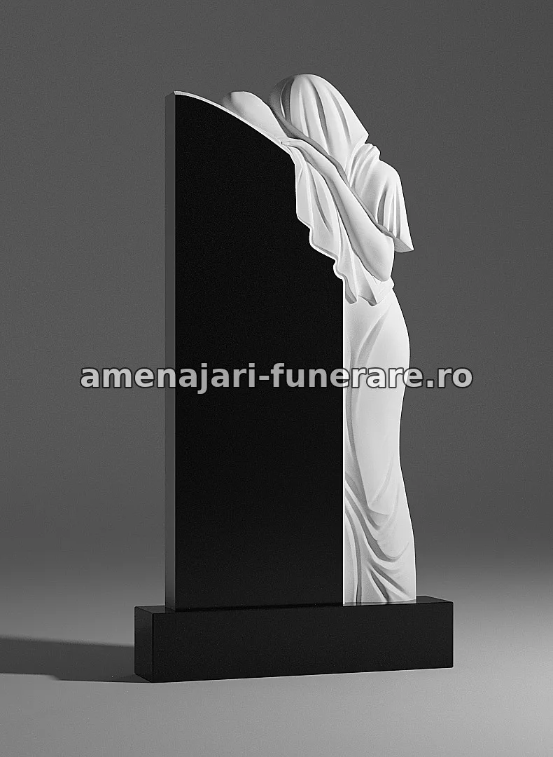 Monument cu figură îmbrățișată - model 247, marmură și granit la amenajari-funerare.ro
