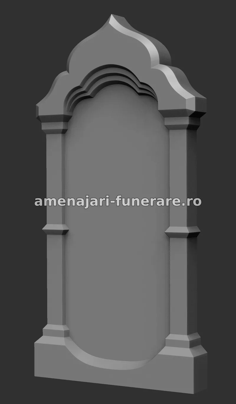 Monument cu arcadă elegantă - model 252, marmură și granit la amenajari-funerare.ro