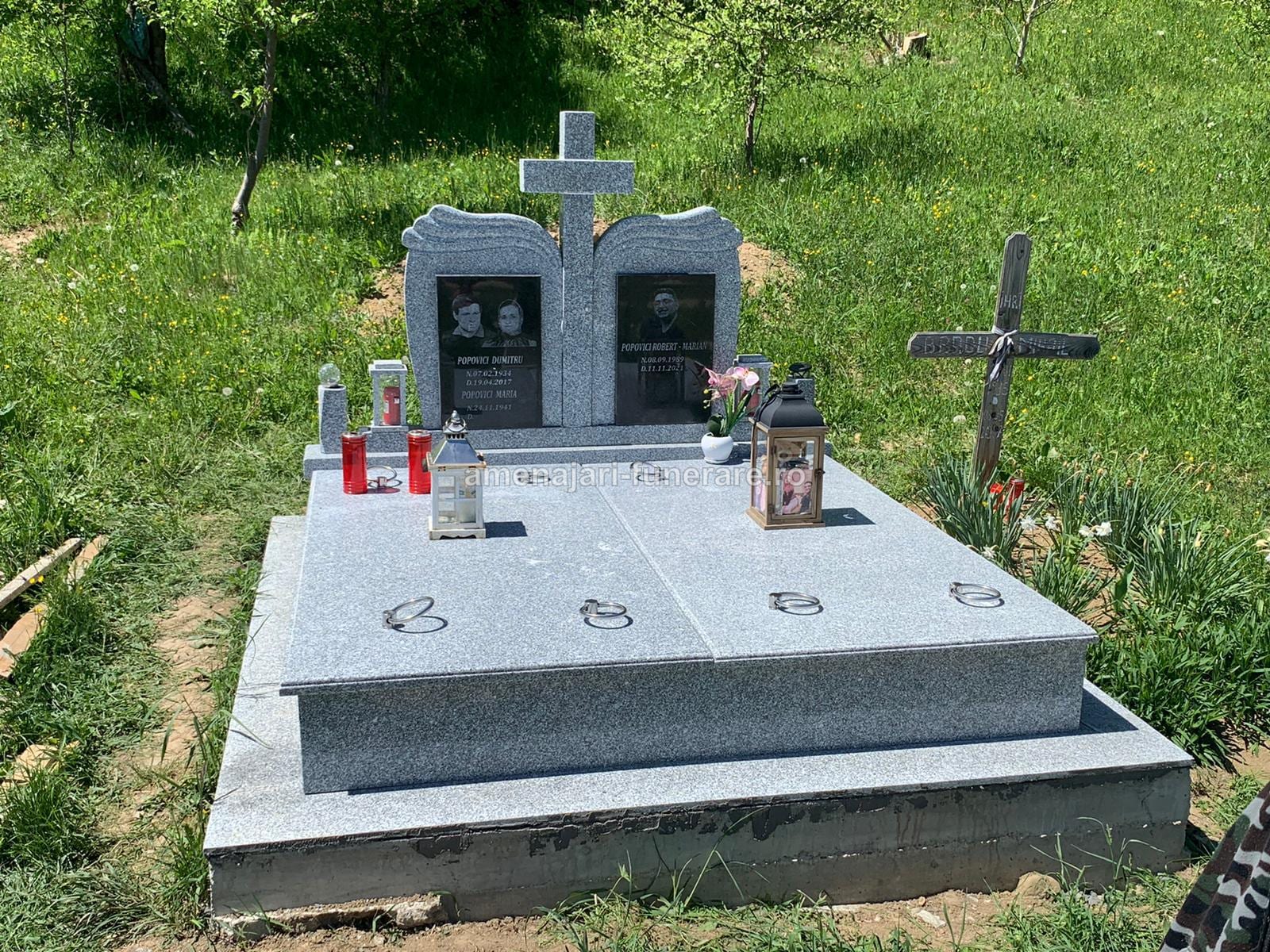 Exemplu monument finalizat conform regulilor cimitirului din Brașov